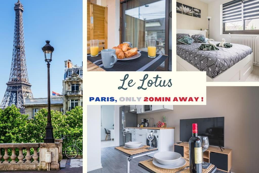 Le Lotus - Self Checkin - 20Min From Paris - Free Parking Around Lejlighed Drancy Eksteriør billede